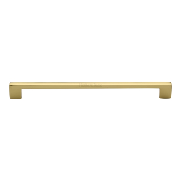 C0337 256-PB • 256 x 276 x 30mm • Polished Brass • Heritage Brass Metro Cabinet Pull Handle